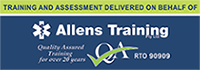 Training and assessment delivered on behalf of Allens Training RTO 90909